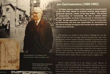 Jan Zachwatowicz, Fotó a Heritage Interpretation Centre - Muzeum Warszawy egyik táblájáról