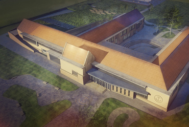 A biatorbágyi református általános iskola tervpályázatának első díjas terve, DNS Műterem, 2022.