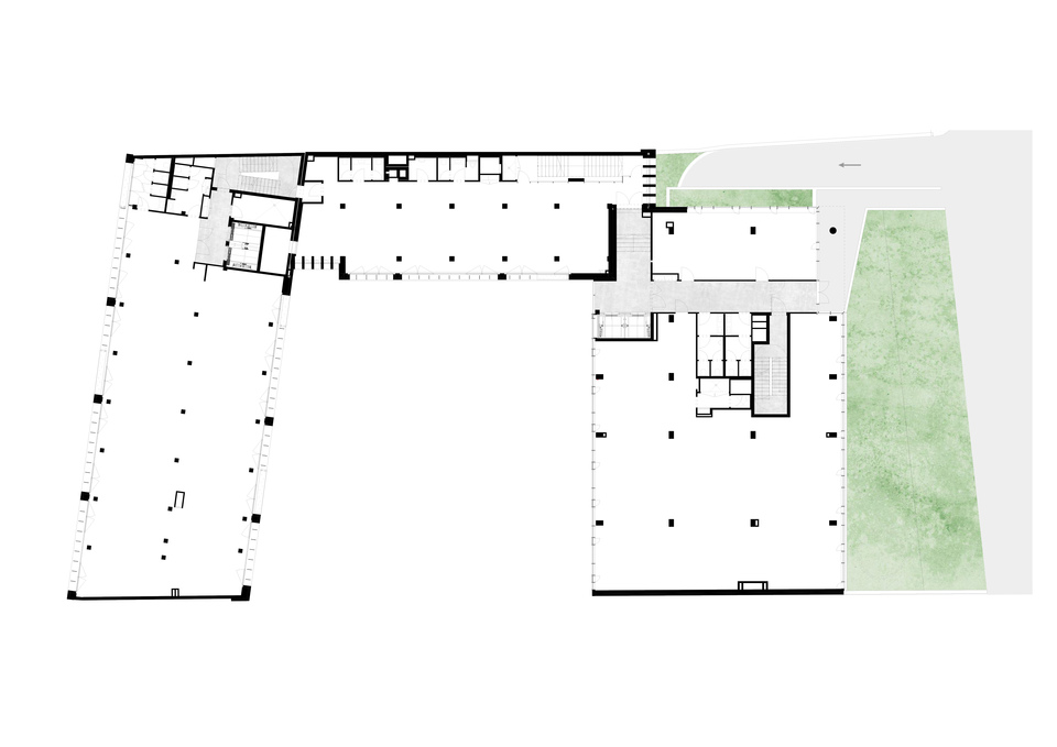 Mintaszint alaprajz. Forrás: FBIS architects