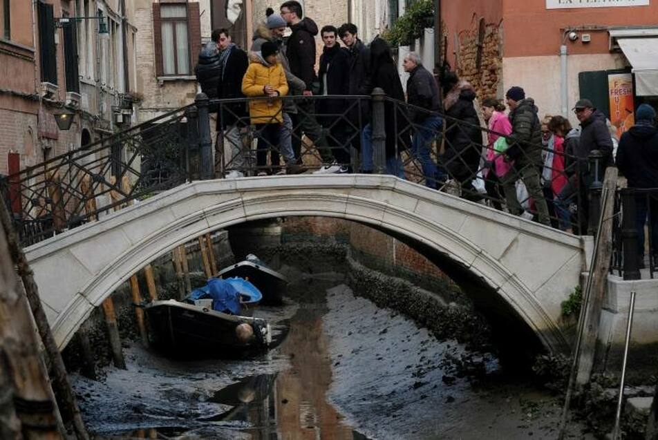 Rekordszárazság Olaszországban, a velencei csatornák is kiszáradtak