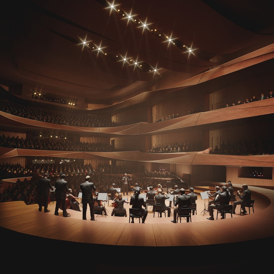 Az Új Belgrádi Filharmónikusok Koncertterme. Forrás: AL_A