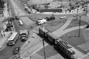 Nagyvárad tér, szemben balra az Orczy (Mező Imre) út, 1966. Forrás: Fortepan / FŐMTERV