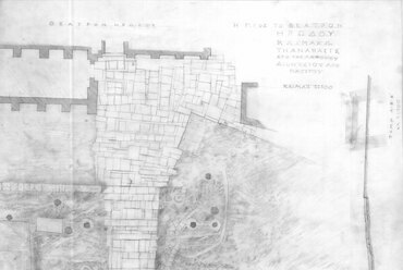 Az ösvényhálózat egyik szegmensének részletes rajza. Forrás: doma.archi
