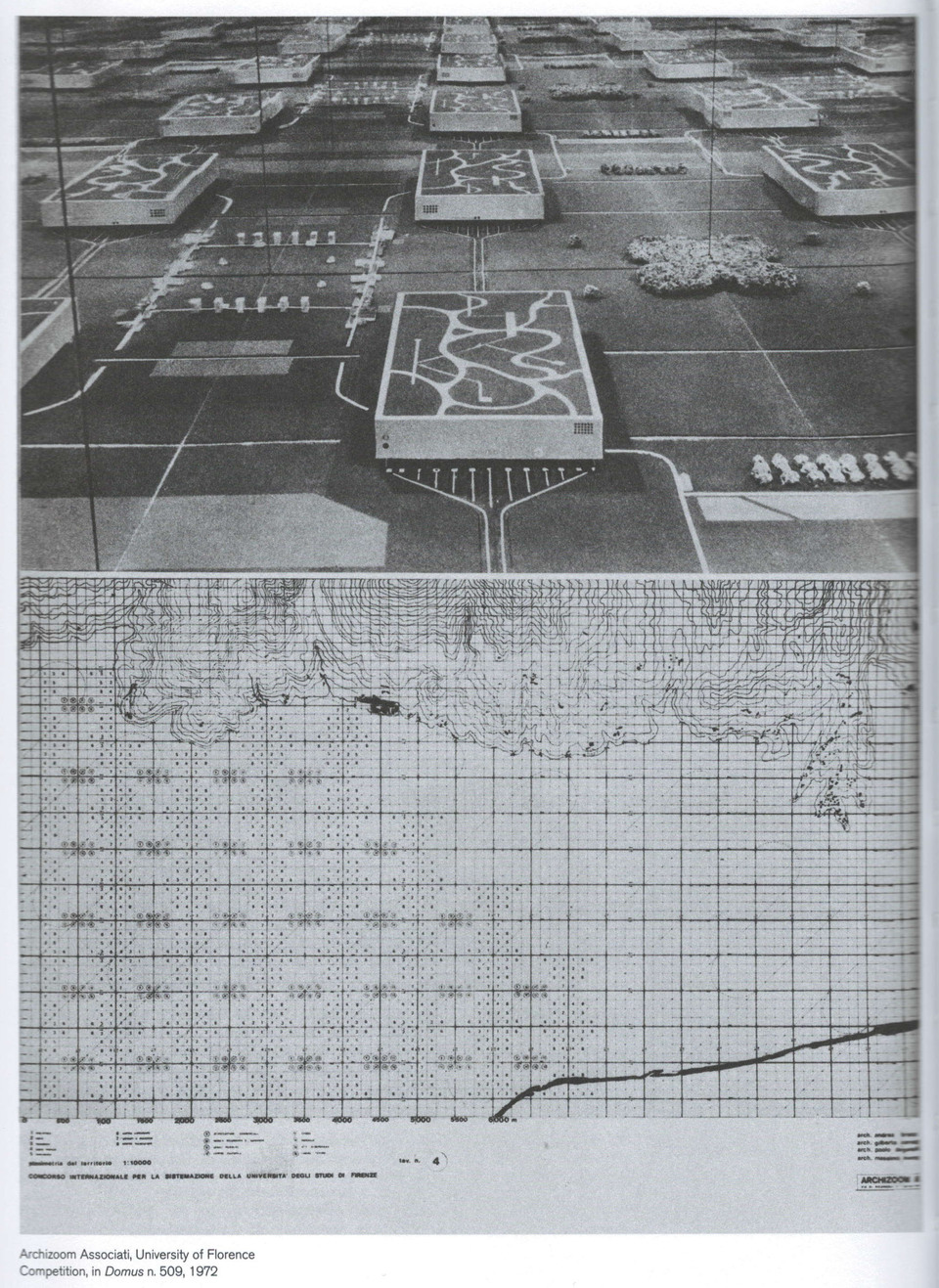 Archizoom Associati, University of Florence Competition, in Domus 509, 1972 – forrás: Elisa C. Cattanado (ed.), Andrea Branzi, E=mc2: The Project in the Age of Creativity, Actar Publishers, 2020, p. 328.