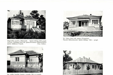 Helyi építőmesterek és építészek által tervezett nyaralók a Balaton-parton a harmincas évek első felében. / Forrás: Tér és Forma 8 (1935) 3.

