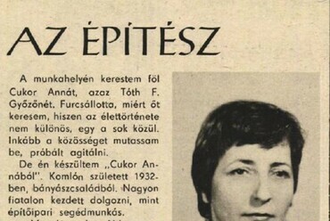 …és építészként a Dunántúli Napló 1976. március 8-i számában. (Via ADT Arcanum)
