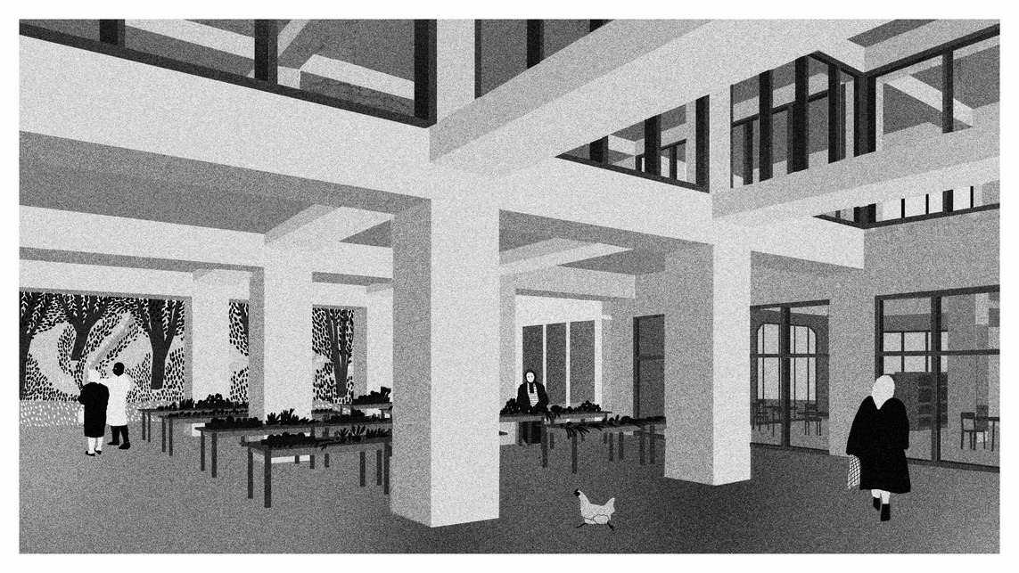 Magtár, földszint. 8KERT – Gunther Júlia diplomamunkája.
