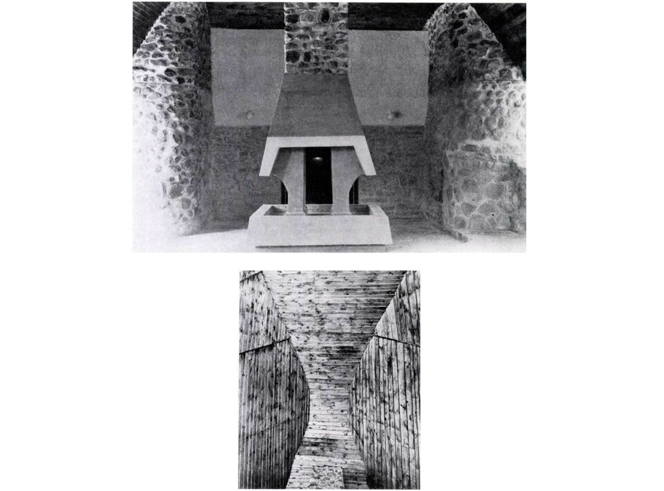 Balatonszepezd, egykori SZÖVOSZ üdülő épületei. Forrás: Magyar Építőművészet 17 (1968) 1, 40-43.
