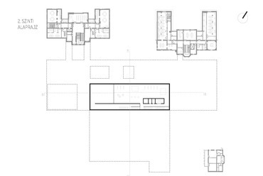 A Bachman & Bachmann Építész Iroda, AU. ROOM Építész Műhely és Medvegy Gabriella közös terve a Magyar Építészeti Központ és Múzeum pályázatán
