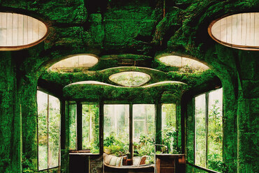 Midjourney: Inside abandoned house - Solarpunk style" by kevin dooley is licensed under CC BY 2.0. 
