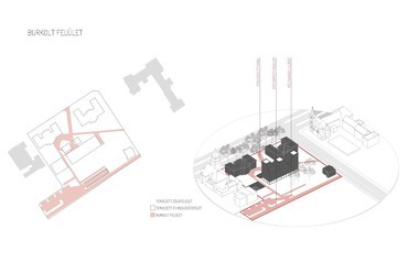 A Bachman & Bachmann Építész Iroda, AU. ROOM Építész Műhely és Medvegy Gabriella közös terve a Magyar Építészeti Központ és Múzeum pályázatán
