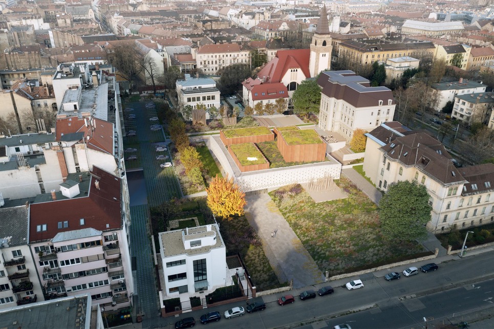 A Bánáti + Hartvig Építész Iroda, valamint Nagy Mercédesz Erika, Ritter Dániel és Szilágyi Norbert megvételben részesült terve a Magyar Építészeti Központ és Múzeum pályázatán