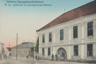 Gyergyószentmiklós, adóhivatal és pénzügyőrség, 1914. Forrás: kepeslapok.wordpress.com
