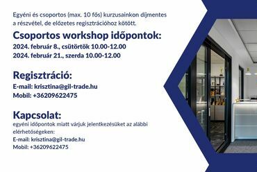 Az ajtótól a zsaluzásig – Gil-Trade workshop
