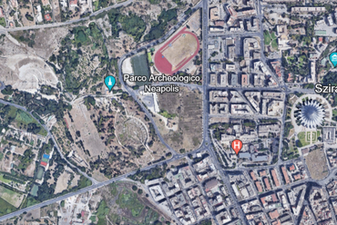 Térkép Szirakúza központjáról, Fotó: Google Earth képernyőfotó
