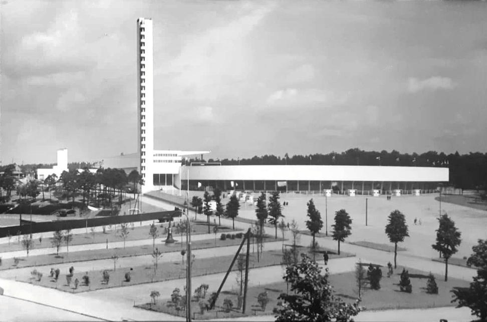 A helsinki Olimpiai Stadion korabeli felvételen. Forrás: Wikimedia Commons
