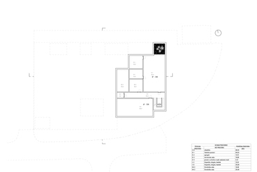 Alaprajz, -2. szint. SPACES AND SOLIDS. A MÁS Építészek megvételt nyert terve a Šenčur Művelődési ház pályázatán, 2024.
