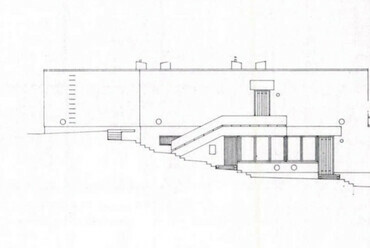 Homlokzat. Forrás: VARGA Levente – SZABADOS László: Négylakásos társasház, Budapest II., Lévay utca. Magyar Építőművészet, 1971/2, 28-33.
