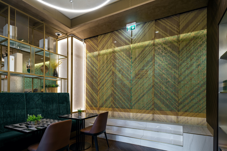 Emerald Hotel, Budapest. Építészet: Peschka Alfréd, Nemes Bertalan, Csernik Tamás (Óbuda Építész Stúdió Kft.). Belsőépítészet: Radnóczy Eszter, Szabó Csilla (Este’r Partners). Fotó: Palkó György
