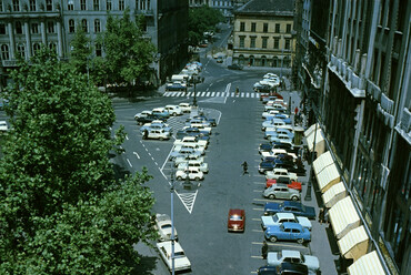 Vörösmarty tér, 1966. Forrás: Fortepan / FŐMTERV
