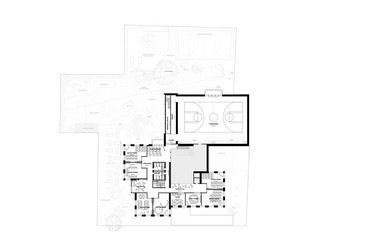 Emeleti alaprajz. Több udvar, kevesebb ház! – A CAN Architects terve.
