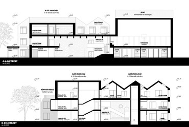 Metszetek. Több udvar, kevesebb ház! – A CAN Architects terve.
