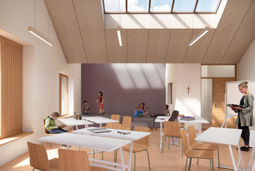 Tanterem. Több udvar, kevesebb ház! – A CAN Architects terve. Render: Tóth Sándor
