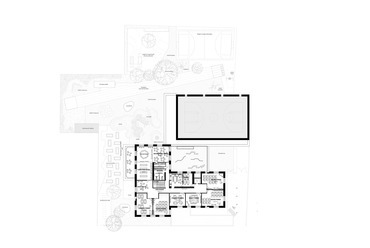 Tetőtéri alaprajz. Több udvar, kevesebb ház! – A CAN Architects terve.
