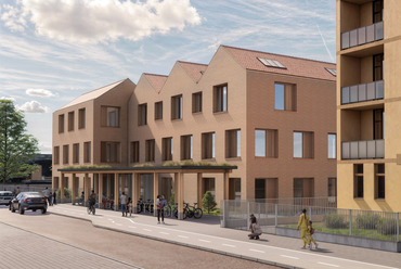 Utcanézet. Több udvar, kevesebb ház! – A CAN Architects terve. Render: Tóth Sándor
