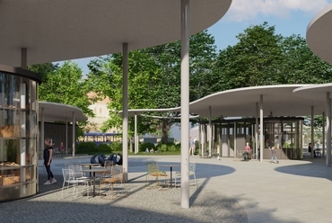 Az Ecseri úti metróállomás felszíni rendezésének terve. Forrás: Garten Studio
