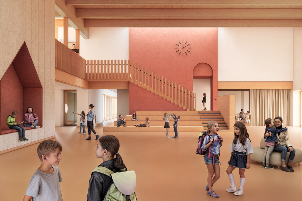 Aula. Több udvar, kevesebb ház! – A CAN Architects terve. Render: Tóth Sándor
