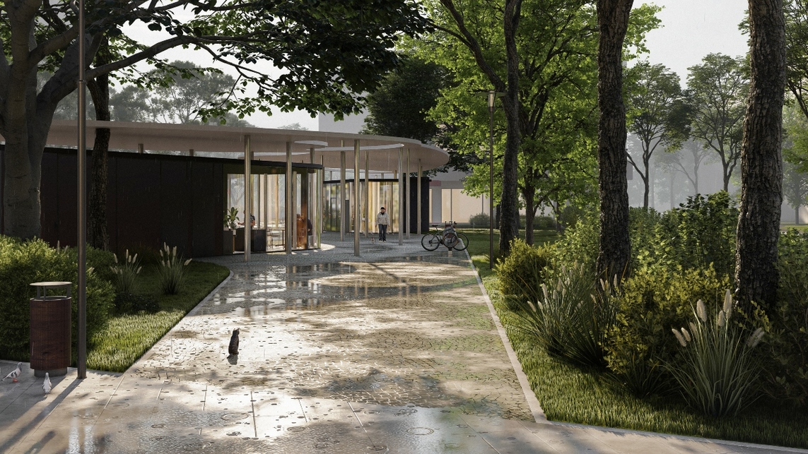 Az Ecseri úti metróállomás felszíni rendezésének terve. Forrás: Garten Studio
