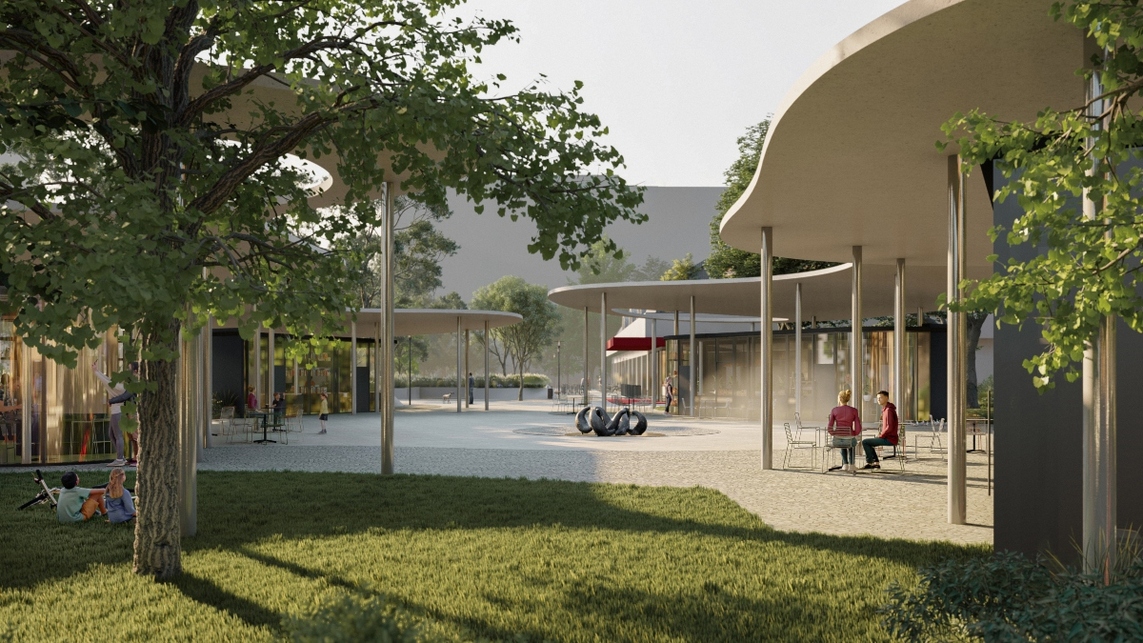 Az Ecseri úti metróállomás felszíni rendezésének terve. Forrás: Garten Studio
