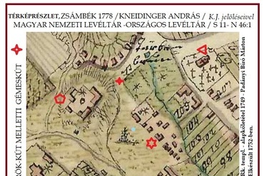Térképrészlet, Kneidinger András Zsámbék, 1778

Forrás: Magyar Nemzeti Levéltár - O.L. / S11- N 46:1
