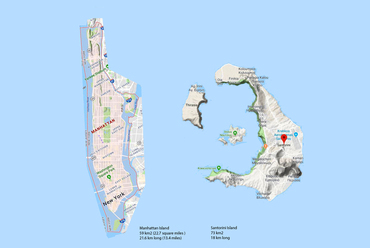COLUMBIA GSAPP – Santorini vs Manhattan. Forrás: Point Supreme
