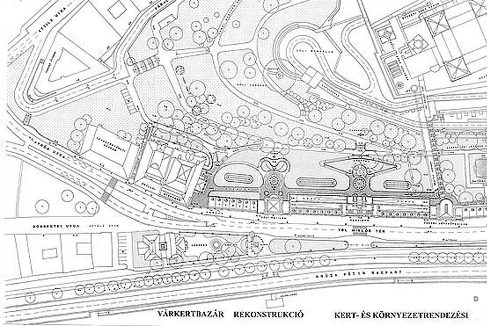 Várkertbazár rekonstrukció, tervpályázat. Vezető tervező: Mányi István