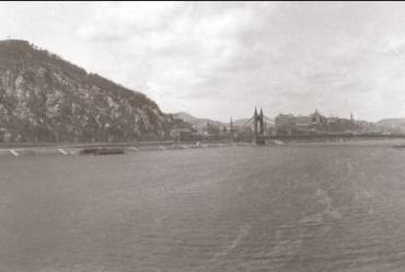 Budapest, Duna-part, Erzsébet híd (Balogh Rudolf felvétele, 1930 körül) forrás: MNM Történeti Fényképtár