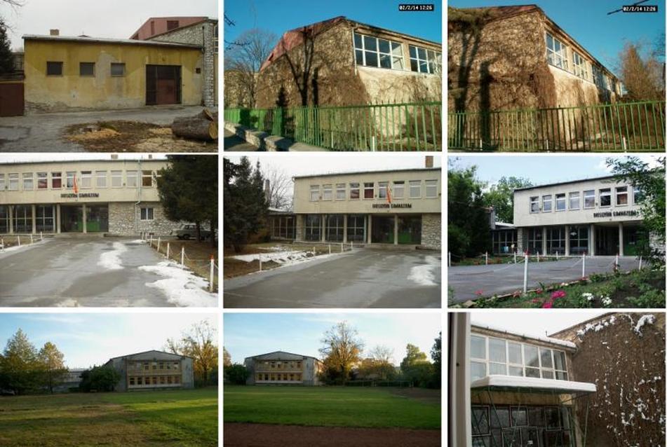 a korábbi épület és környezete