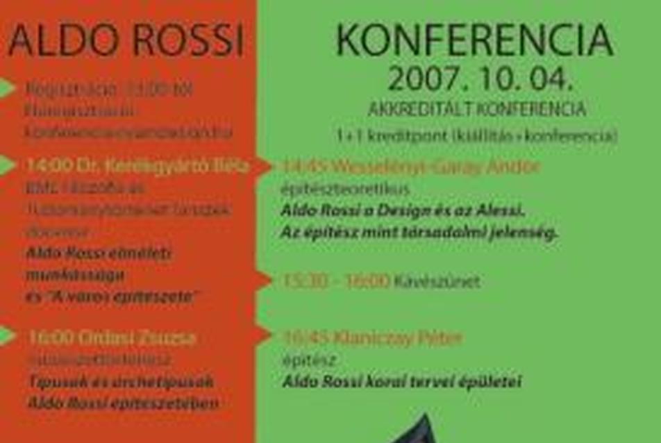 Aldo Rossi / Építészet és design konferencia