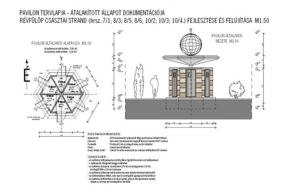 tervezett pavilon