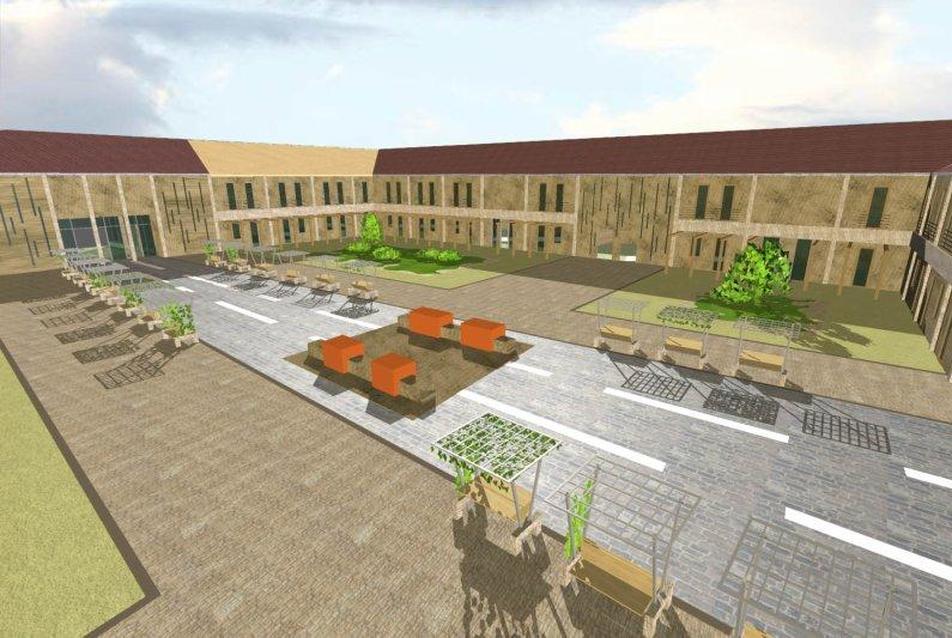 A pécsi Felsőmalom utcai piac tömbjének rehabilitációja