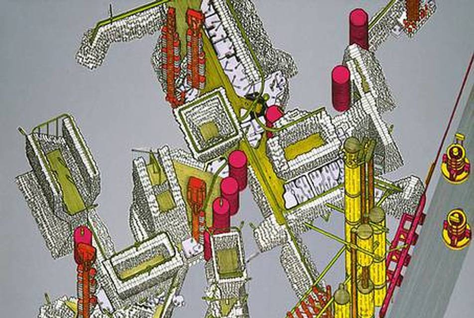 Archigram/ Peter Cook, Plug-In City, Max. Pressure Area Section, 1964,