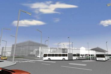 Pécs-Indóház tér és környéke rendezése, autóbusz végállomás
