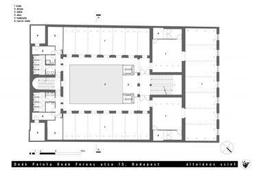 Deák Palota ált. szint alaprajz, forrás: EEA Budapest Építésziroda