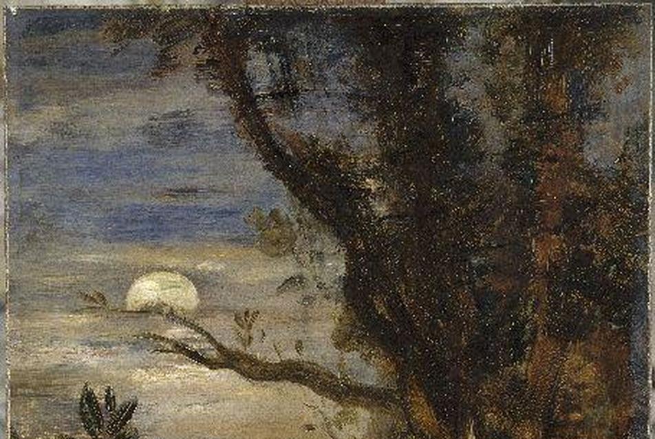 Az emberiség története Második változat Az aranykor: Ádám 3.Este: alvás, olaj, mahagóni fatábla (kilenc) 34 × 25,7 cm