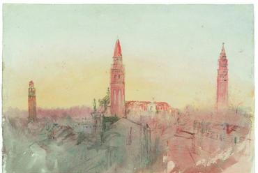 Velencei látkép, 1840, Ceruza, akvarell, fedőfesték, papír 19,8 x 28,2cm London, Tate