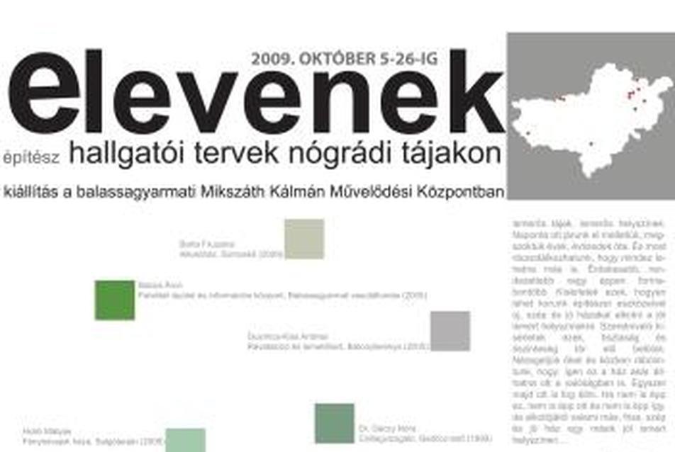 elevenek — hallgatói munkák nógrádi tájakon