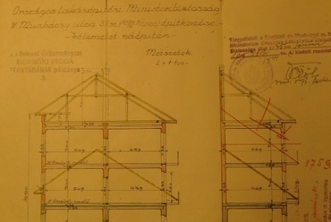 emelet ráépítés keresztmetszet