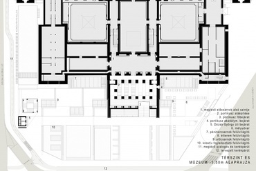 Szépművészeti  Múzeum bővítése, alaprajz - tervező: Karácsony  Tamás
