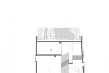 Knut Hamsun központ, Norvégia - építész: Steven Holl Architects. Metszet.